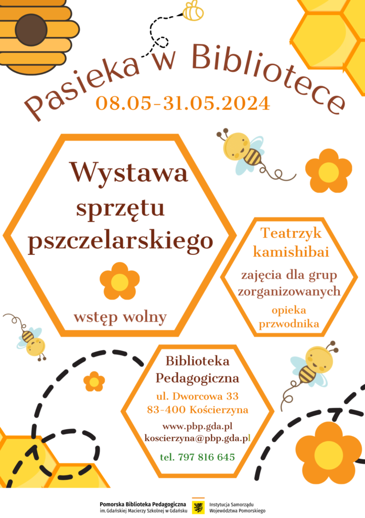 plakat wystawy Pszczoły w bibliotece