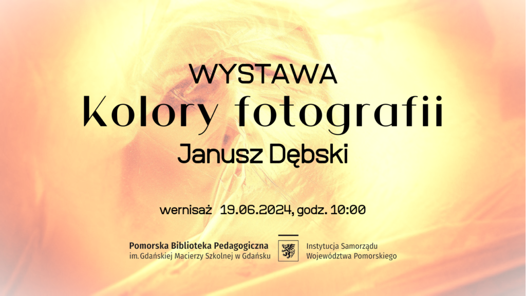 Grafika promująca wystawę Kolory Fotografii J. Dębskiego