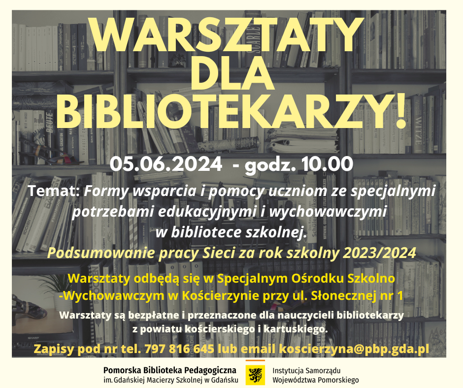 plakat warsztaty dla bibliotekarzy