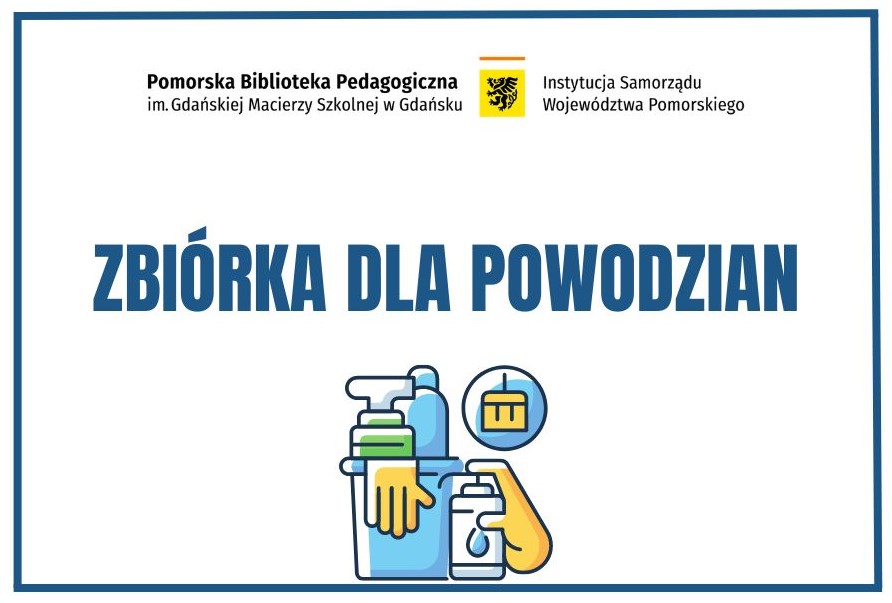 grafika z napisem zbiórka dla powodzian