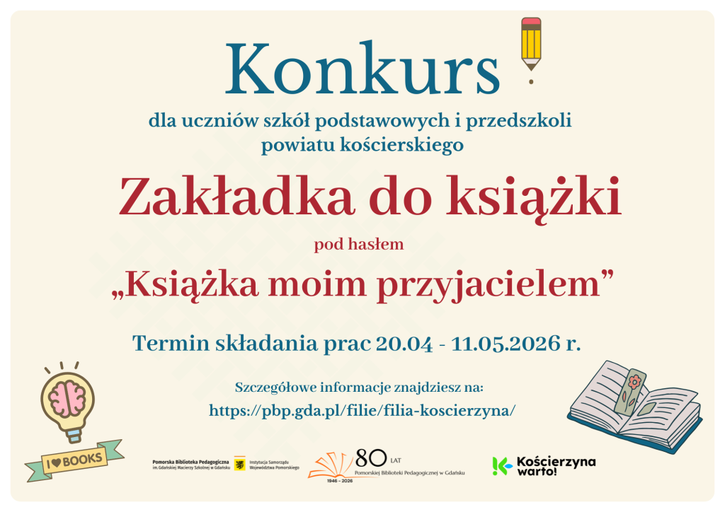Konkurs plastyczny "Moja zakładka do książki"